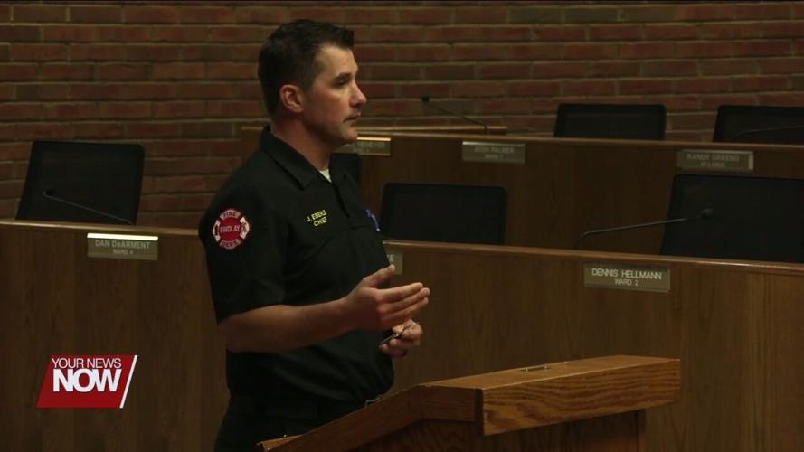 Two Findlay residents get thanks and checks for helping crack 2022 arson case