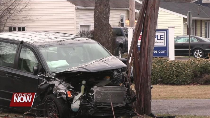 Ohio State Highway Patrol investigating a crash on Elm Street