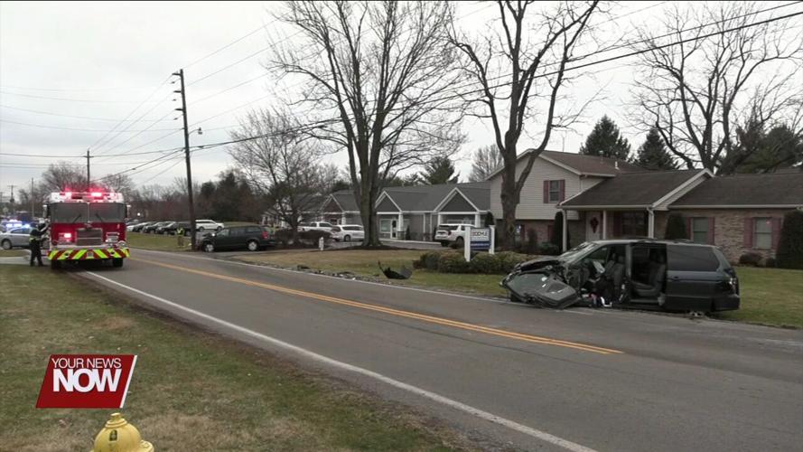 Ohio State Highway Patrol investigating a crash on Elm Street