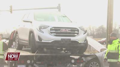 A crash on Eastown Road sends two to the hospital