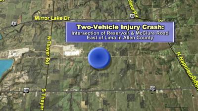 Two injured in Bath Township Crash at McClure and Reservoir Roads