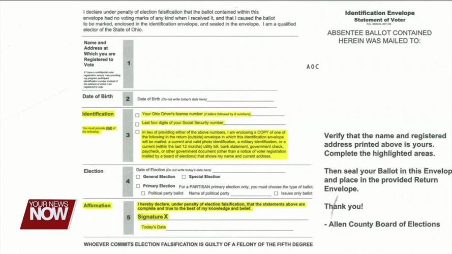 Allen County Board of Elections reminding voters to doublecheck