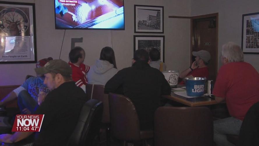 Lima residents gather to watch The Game and show their scarlet and grey pride