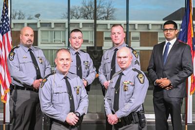 Newly promoted members of the Ohio State Highway Patrol