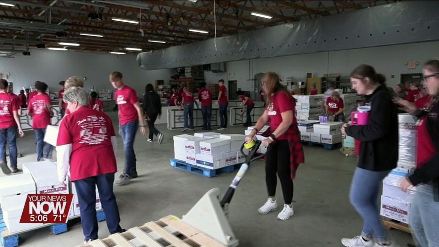 Students from the Vantage Career Center are working hard to give back to the community as part of Van Wert County's United Way's Day of Caring