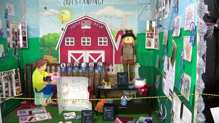 Lots of different 4-H projects on display in the Youth Exhibit Building