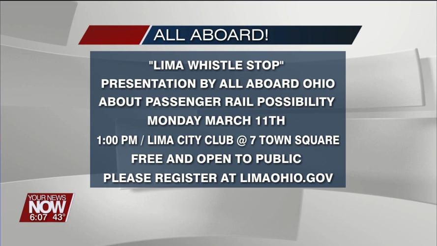 Public invited to Lima Whistle Stop meeting concerning the possible return of passenger rail
