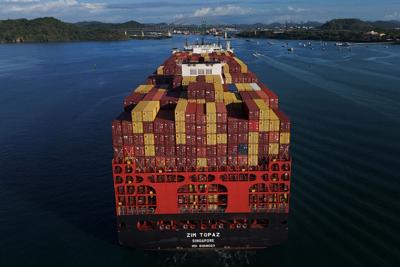 Panama Canal cargo ship generic