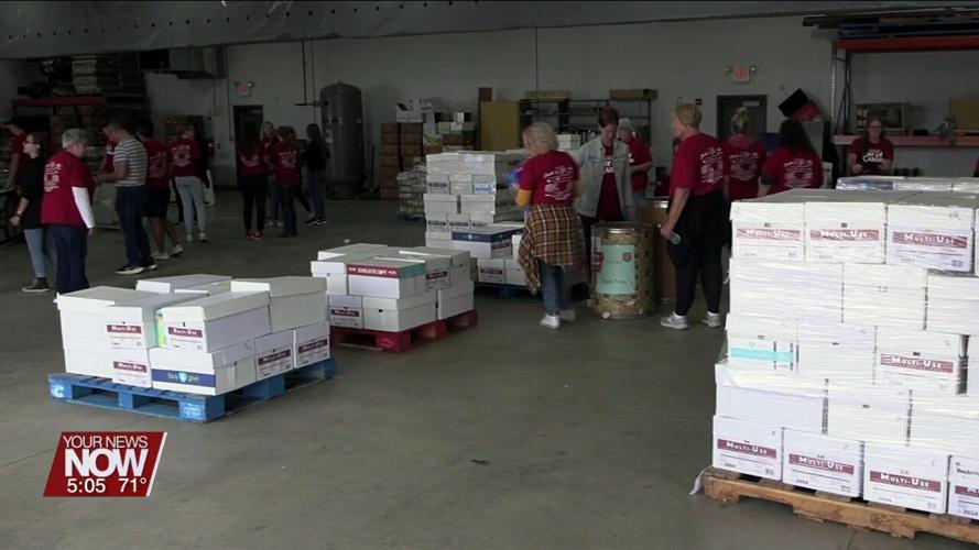Students from the Vantage Career Center are working hard to give back to the community as part of Van Wert County's United Way's Day of Caring