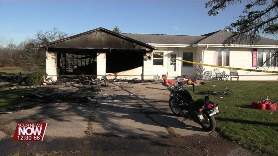 Two-alarm Bath Township fire destroys attached garage