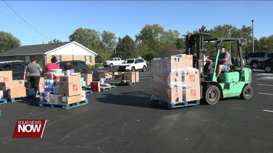 Volunteers in Wapakoneta collecting supplies for communities devastated by Hurricane Helene