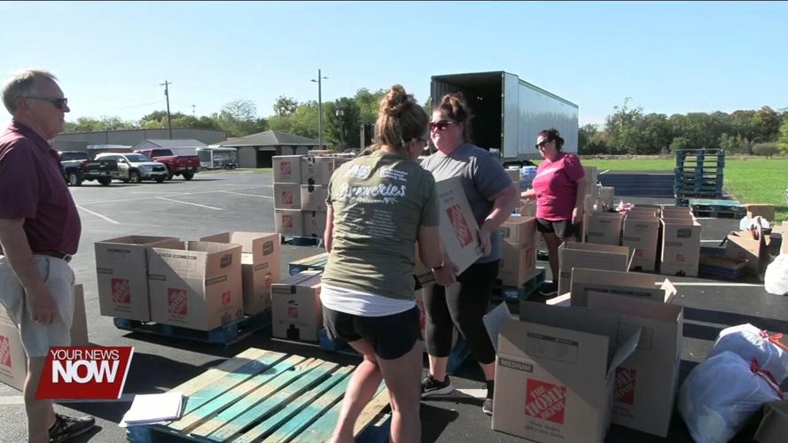 Volunteers in Wapakoneta collecting supplies for communities devastated by Hurricane Helene
