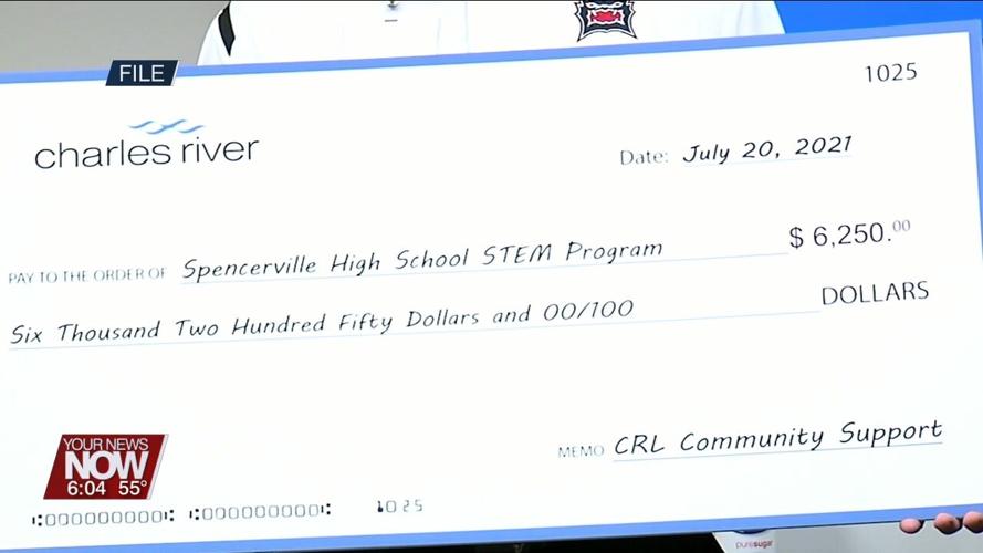 Growing STEM Spencerville Local Schools thanks Charles River