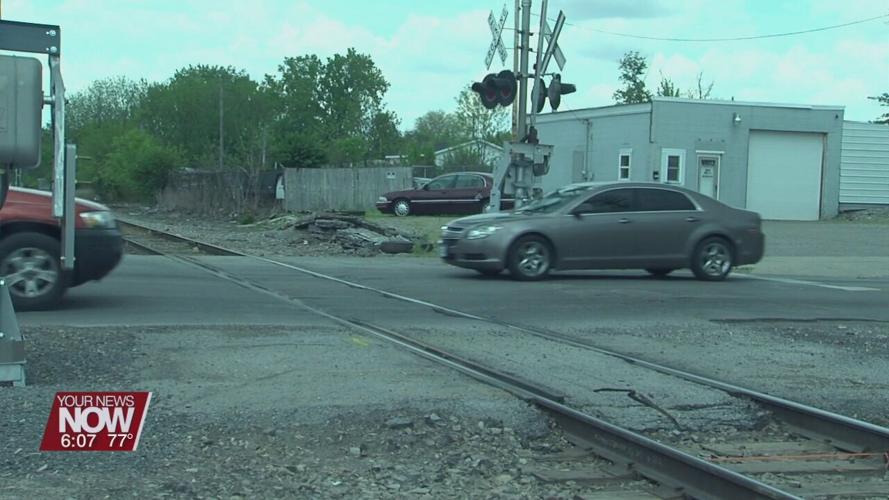The I&O Railroad fixing the North Street Crossing, closing the road for 2 days