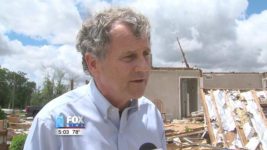 Sen. Sherrod Brown visits tornado damaged areas in Celina 2.jpg