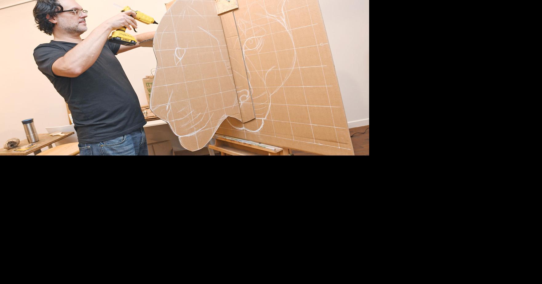 Cardboard creativity: Area artist sculpts with an unlikely medium