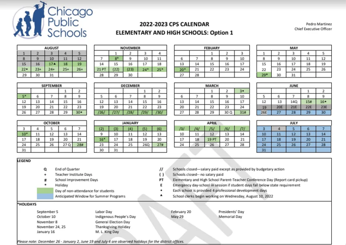 Cps Calendar 2023 19 An Earlier Start? Chicago Asks Parents To Weigh In On 2022-23 School  Calendar | Local News | Hpherald.com