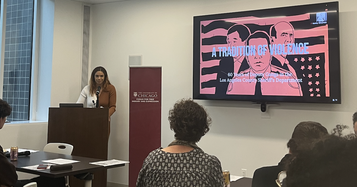 Samaria Rhett At U. of C., journalist recounts uncovering deputy gangs in L.A ...
