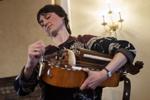 A hurdy-gurdy workshop at Folk Fest