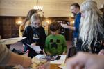 quilt-making at Folk Fest