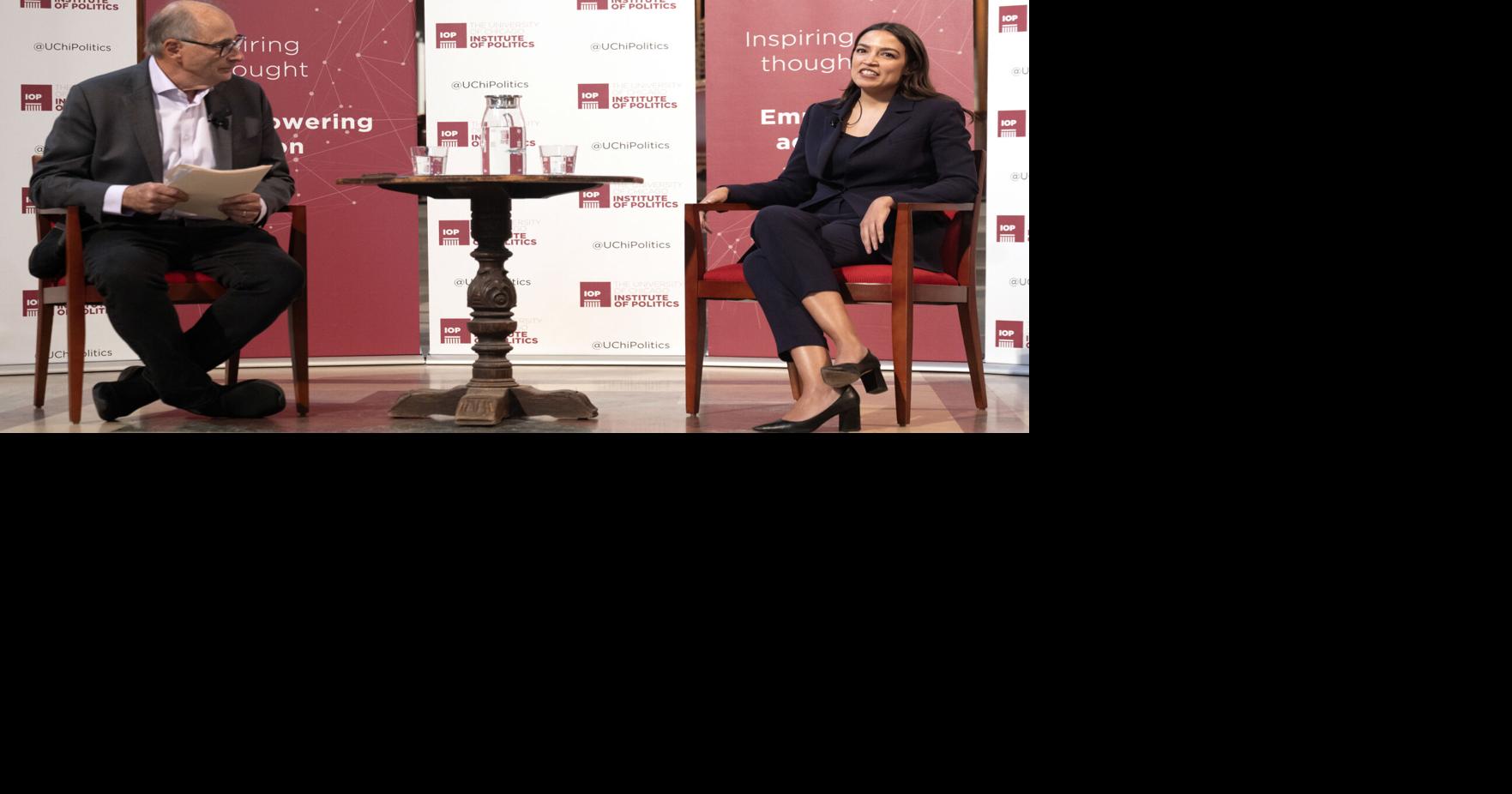 AOC keeps 2028 options open at Institute of Politics event