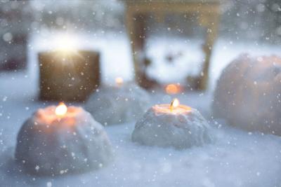 Winter candle, luminary