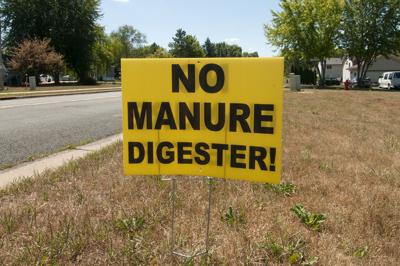 No manure digester sign