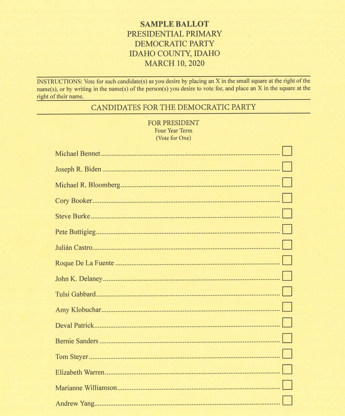 Presidential Primary Set March 10 Plan Ahead To Avoid Issues
