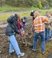 Kooskia students mark Arbor Day with kiosk planting