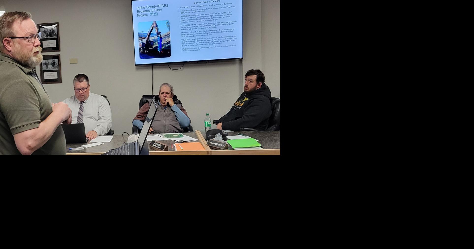 David Tayloy, consultant on Idaho County / DIGB2, talks to Grangeville council 2026 photo