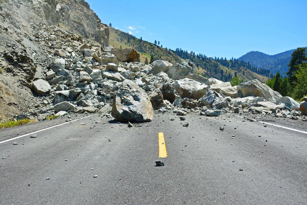 U.S. Highway 95 blocked by rock slide; timeline to reopening unknown