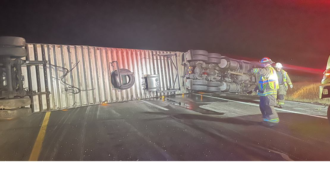 WSP: Sleepy semi driver rolls rig near Ritzville