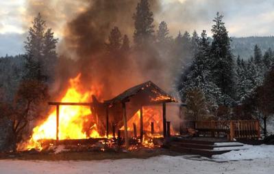 Fire Destroys Cabin Wednesday Afternoon Near Winthrop Ifiber One