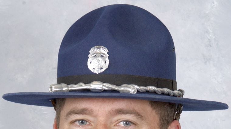 blue state trooper hat