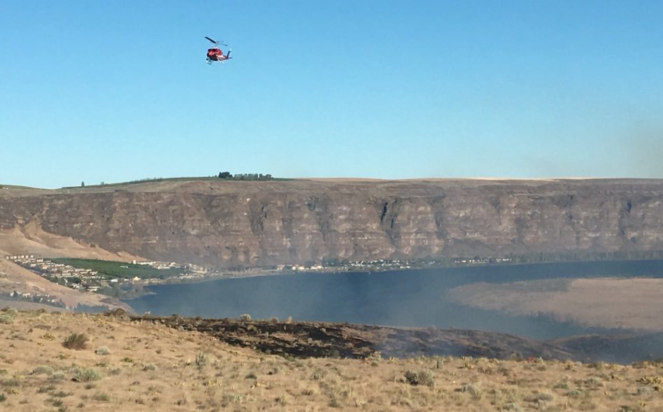 Brush fire near Crescent Bar under control; evacuations lowered to