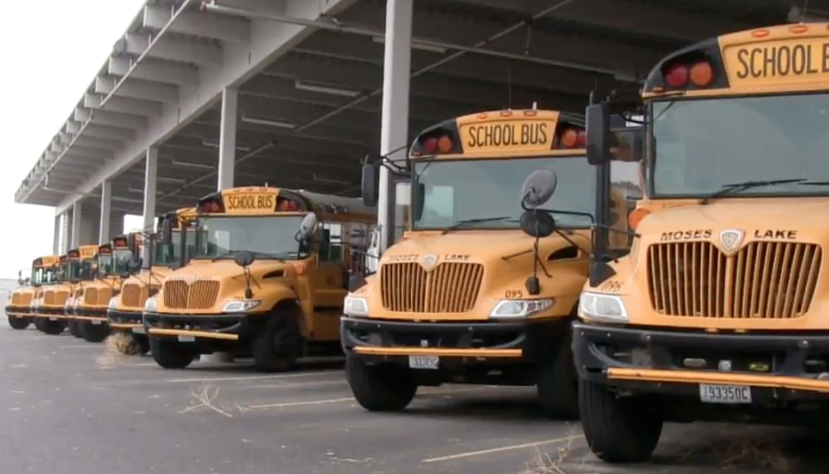 Moses Lake School Bus Hits Deer Friday Morning No Students