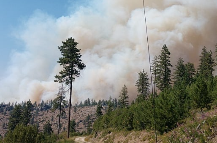 Chuweah Fire near Coulee Dam nearing 40,000 acres; fire charges north