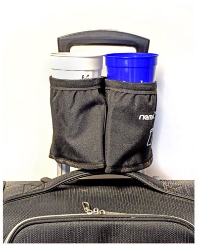 Riemot Luggage travel cup holder.