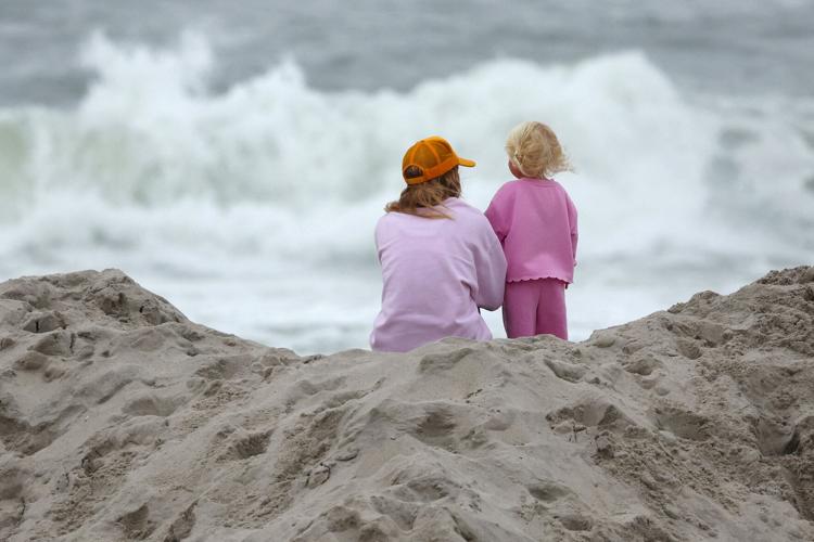 FILE PHOTO: Erin, the first hurricane of the 2025 Atlantic season, in Long Beach, New York