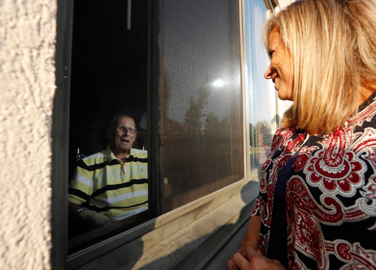 Michelle Layer visits dad at the nursing home (copy)