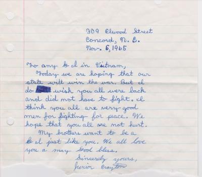 A Christmas letter to the troops