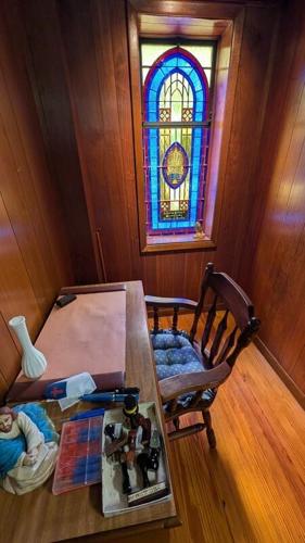 The stained glass windows are dedicated to mission founders Mamie Caskie and Jennie Goranflo at The Grace & Hope Mission building at 119 N. George St. in York.
