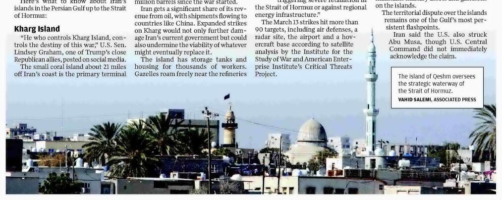 Iran's islands in crosshairs