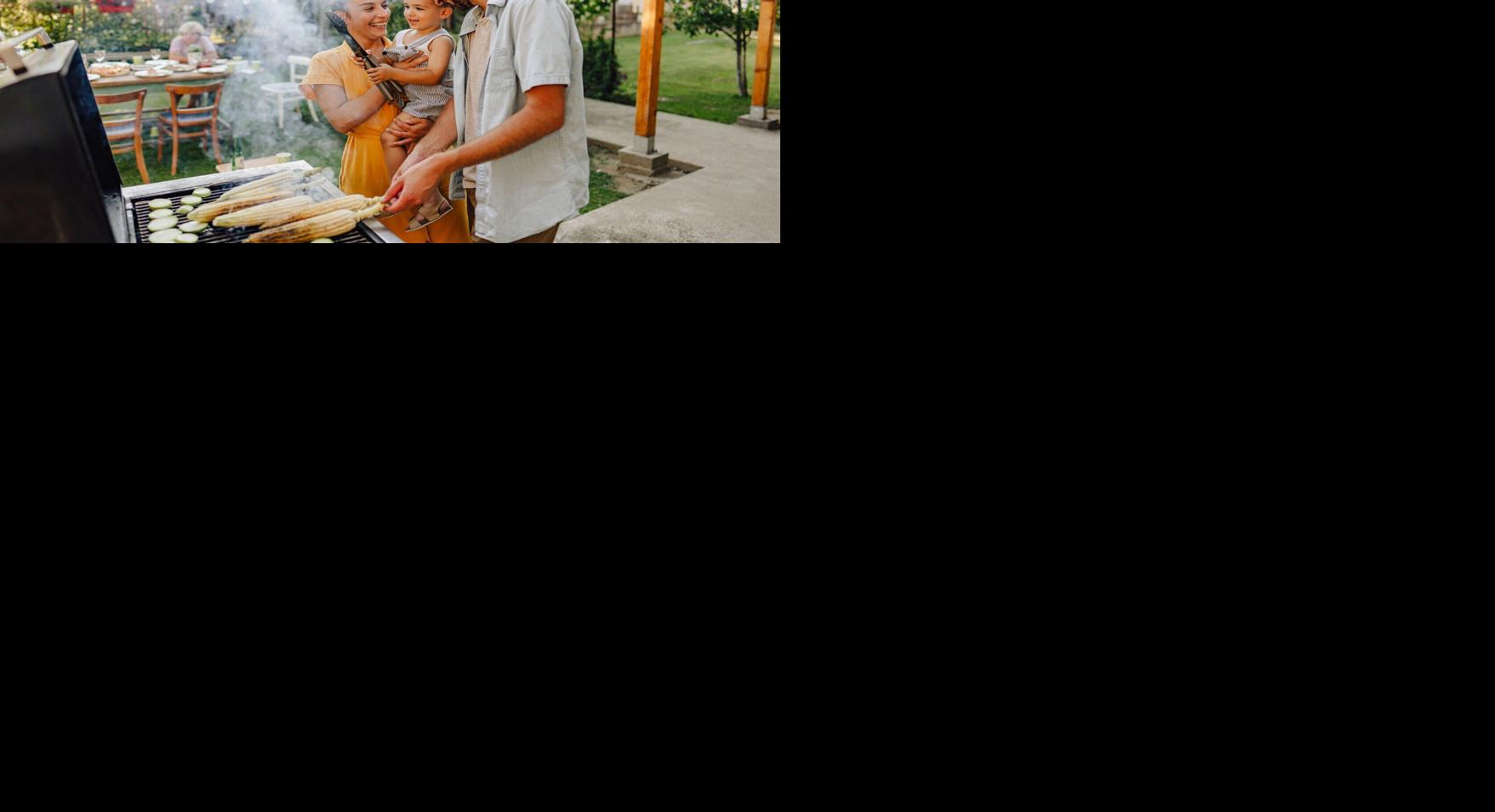 Barbecue party in our backyard