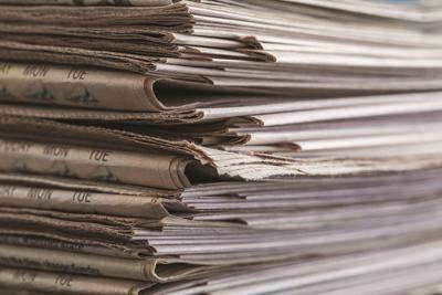 Stack of newspapers generic