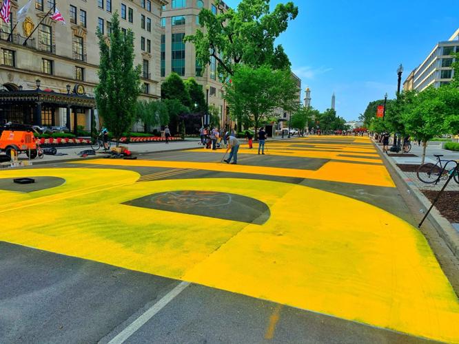 Black Lives Matter street painting