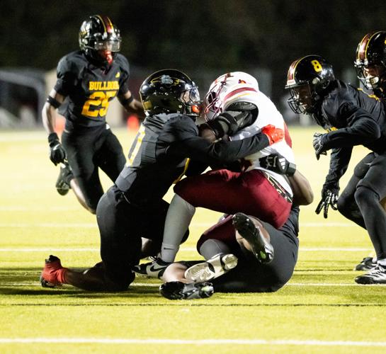 The Red Tornados ended the Bulldogs winning streak in the fourth round of the 2025 NCHSAA Football Championship playoff game 36 - 29.