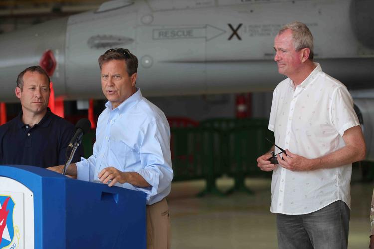 Governor Phil Murphy and U.S. Representative Donald Norcross visits military base