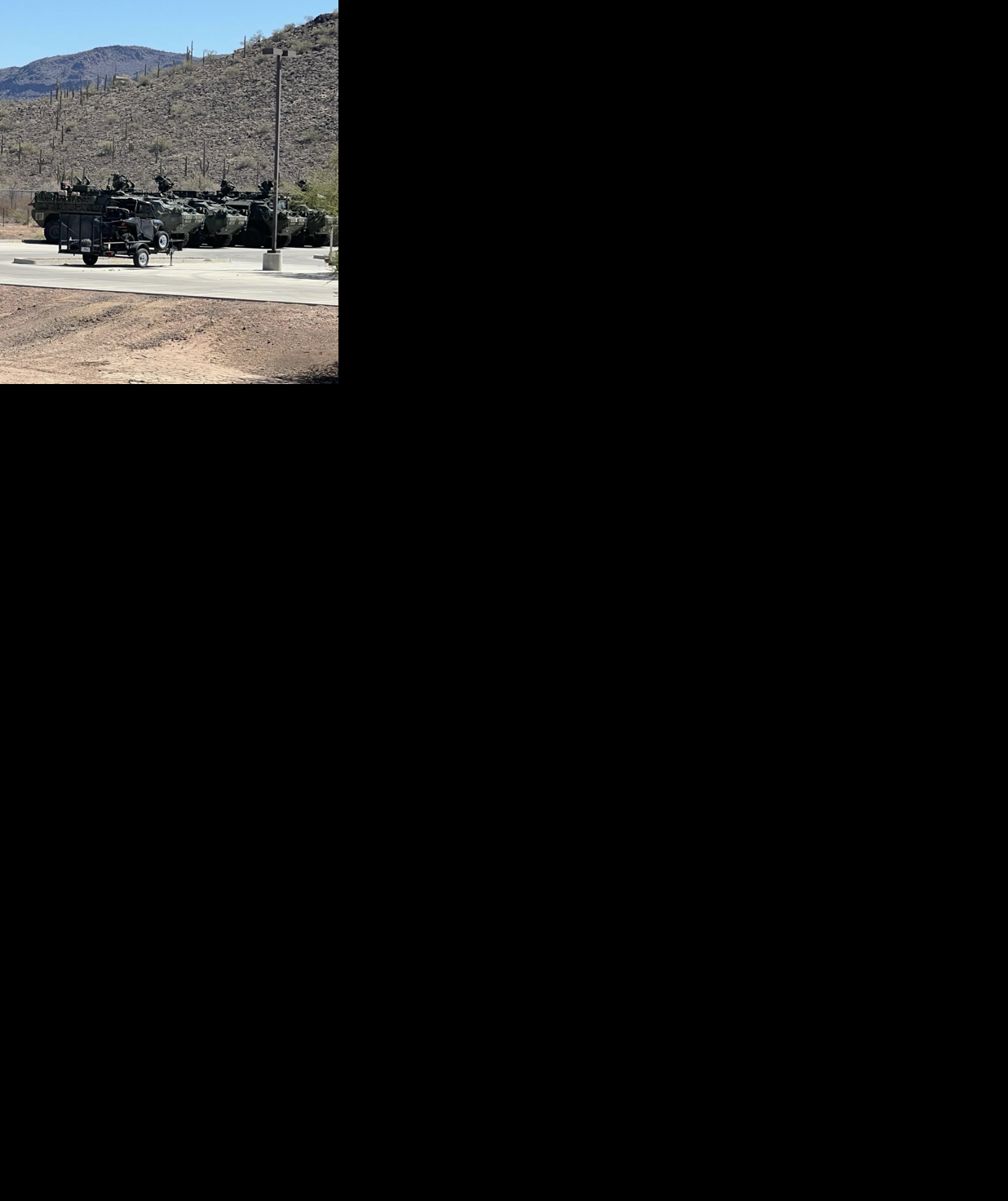 Stryker armored vehicle in Why, AZ