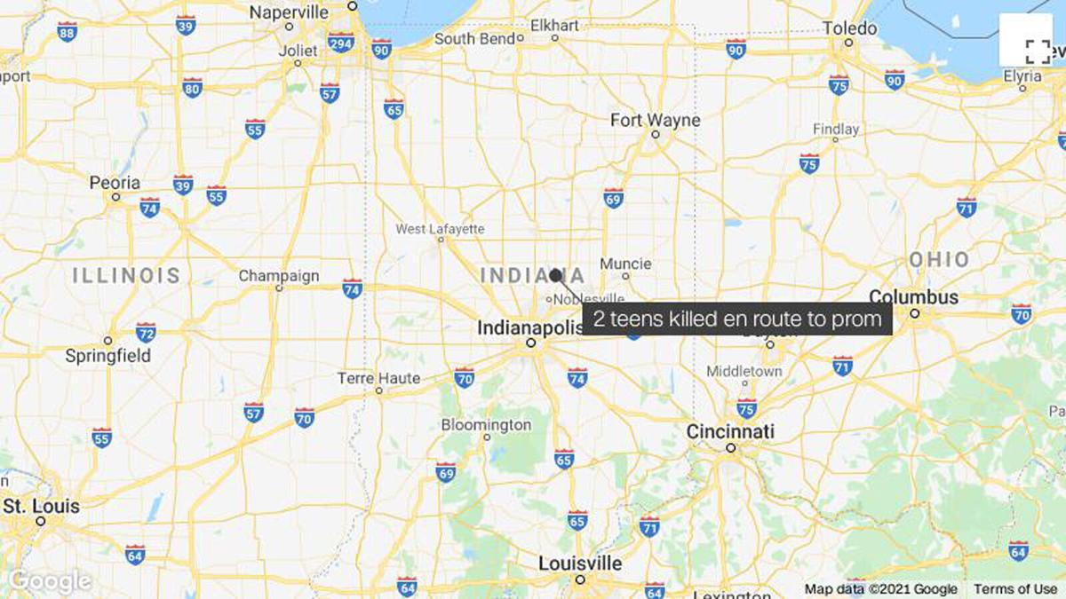 2 high school students were killed in a car crash on their way to prom